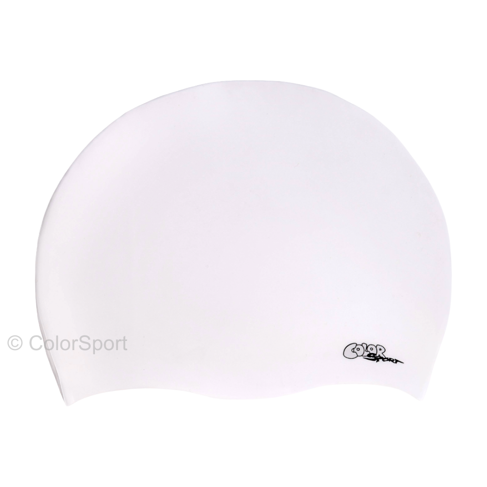 Úszósapka Solid Color Felnőtt - Fehér - prémium szilikon úszósapka, kényelmes viselet, tartós úszófelszerelés, vízi sportok, felnőtt úszósapka, sport úszófelszerelés