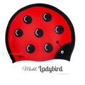 Úszósapka Mintás Limited Design Jr. - Ladybird - prémium szilikon úszósapka, kényelmes viselet, tartós úszófelszerelés, vízi sportok, gyerek úszófelszerelés, junior úszósapka