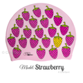 Úszósapka Mintás Limited Design Jr. - Strawberry - prémium szilikon úszósapka, kényelmes viselet, tartós úszófelszerelés, vízi sportok, gyerek úszófelszerelés, junior úszósapka