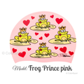 Úszósapka Mintás Limited Design - Frog Prince pink - prémium szilikon úszósapka, kényelmes viselet, tartós úszófelszerelés, vízi sportok, felnőtt úszósapka, sport úszófelszerelés