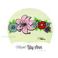 Úszósapka Mintás Limited Design - Lily Ann - prémium szilikon úszósapka, kényelmes viselet, tartós úszófelszerelés, vízi sportok, felnőtt úszósapka, sport úszófelszerelés