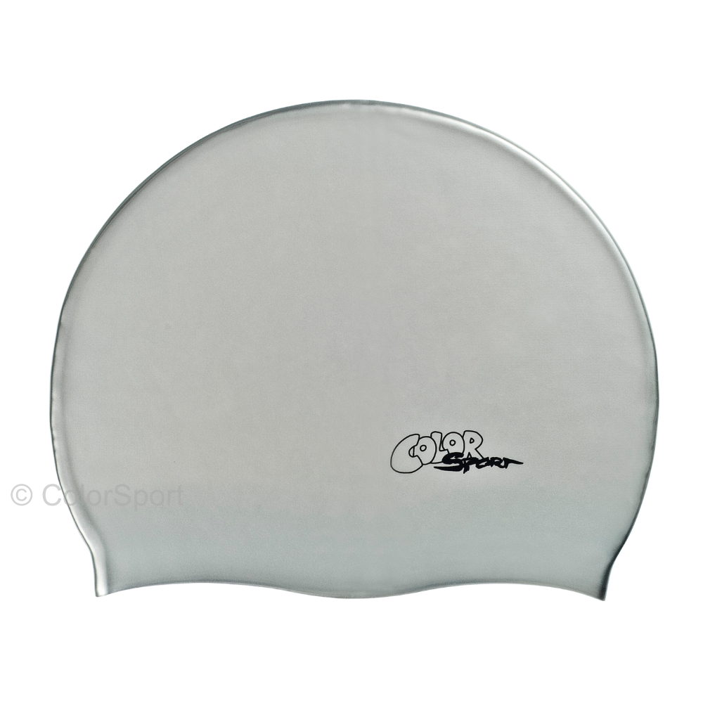Úszósapka Solid Color Felnőtt - Ezüst - prémium szilikon úszósapka, kényelmes viselet, tartós úszófelszerelés, vízi sportok, felnőtt úszósapka, sport úszófelszerelés
