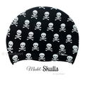Úszósapka Mintás Limited Design - Skulls - prémium szilikon úszósapka, kényelmes viselet, tartós úszófelszerelés, vízi sportok, felnőtt úszósapka, sport úszófelszerelés
