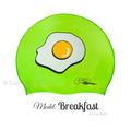 Úszósapka Mintás Limited Design - Breakfast - prémium szilikon úszósapka, kényelmes viselet, tartós úszófelszerelés, vízi sportok, felnőtt úszósapka, sport úszófelszerelés