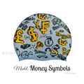 Úszósapka Mintás Limited Design - Money Symbols - prémium szilikon úszósapka, kényelmes viselet, tartós úszófelszerelés, vízi sportok, felnőtt úszósapka, sport úszófelszerelés