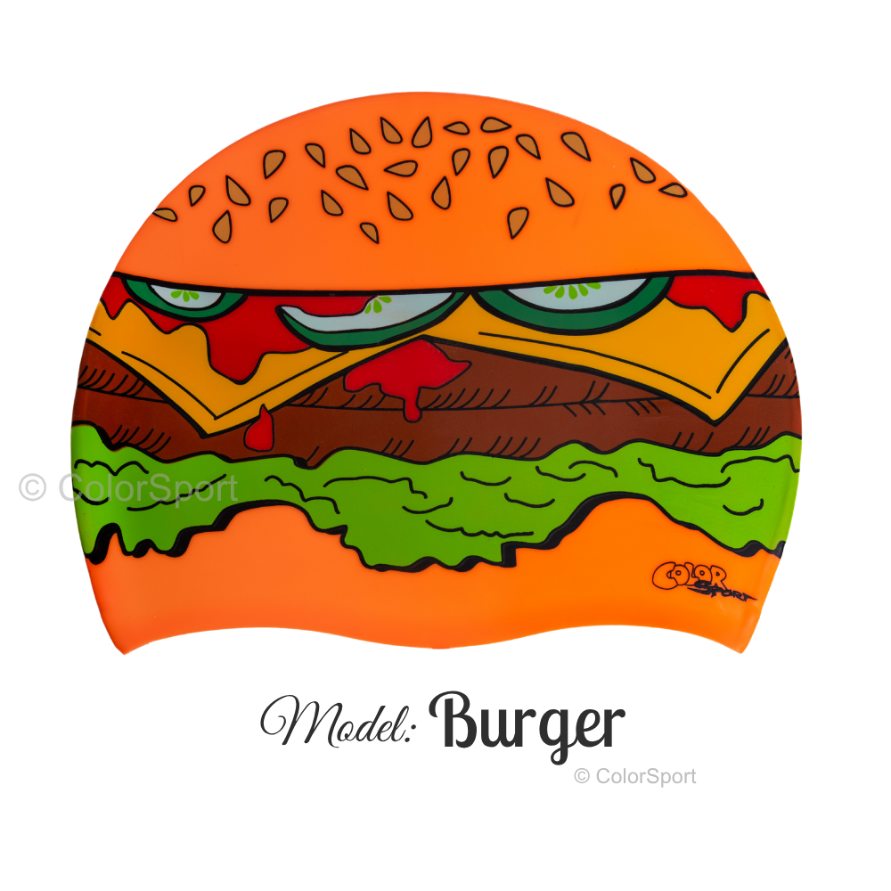 Úszósapka Mintás Limited Design - Burger