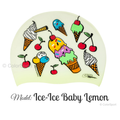 Úszósapka Mintás Limited Design - Ice-Ice Baby Lemon