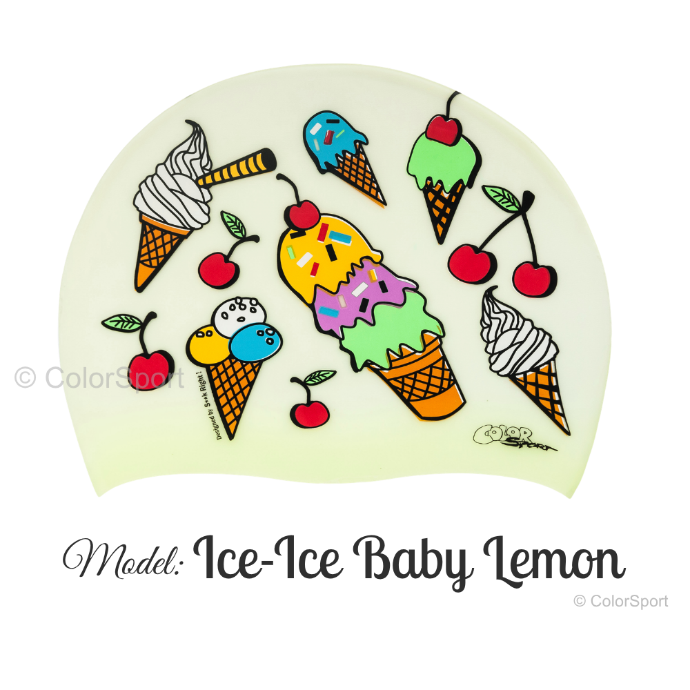Úszósapka Mintás Limited Design - Ice-Ice Baby Lemon